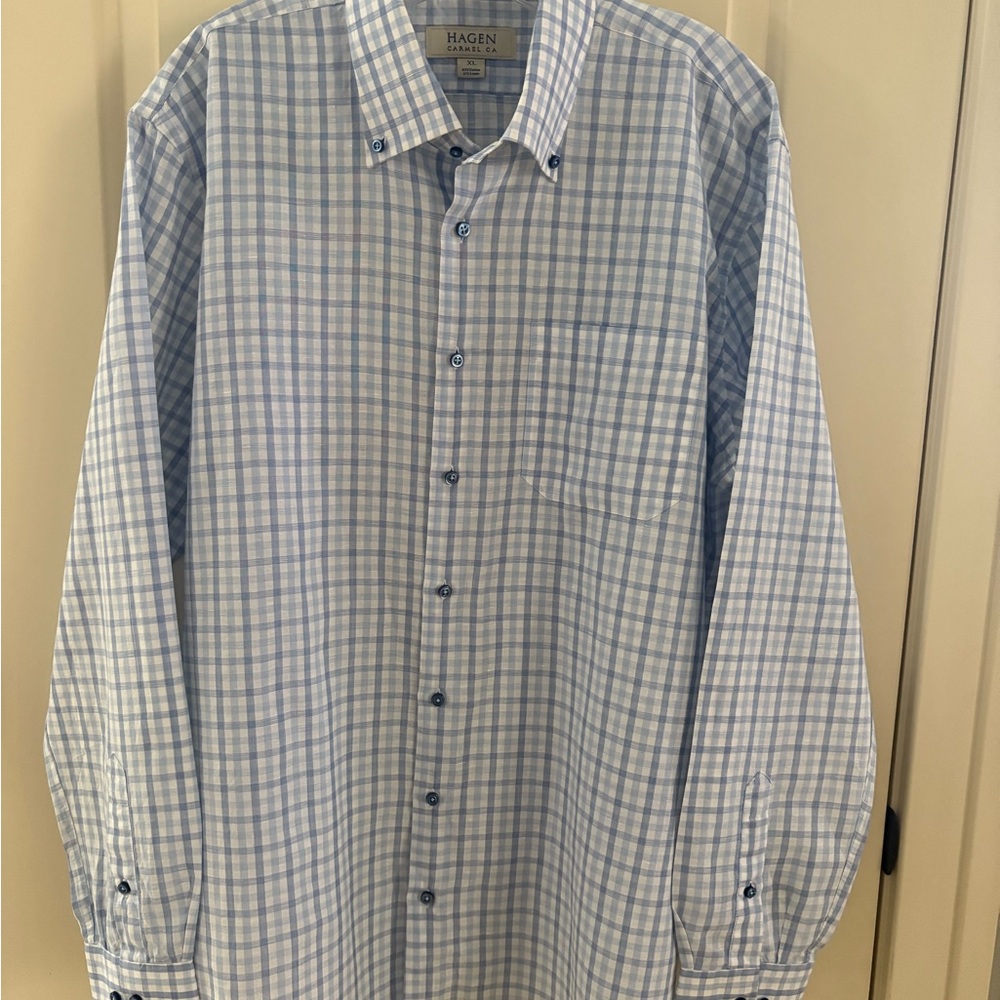 HAGEN Carmel, CA Summer Plaid shirt, size XL, worn and washed once.